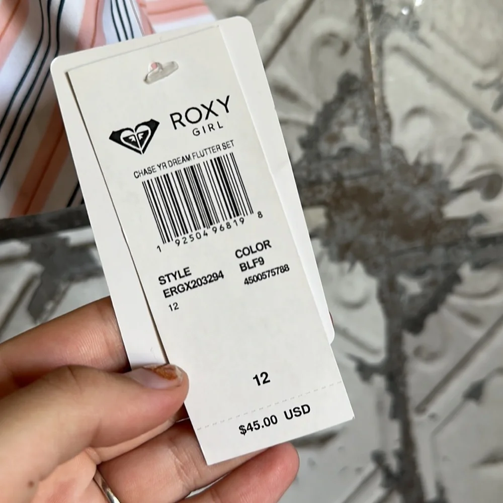 NWT roxy striped swim top